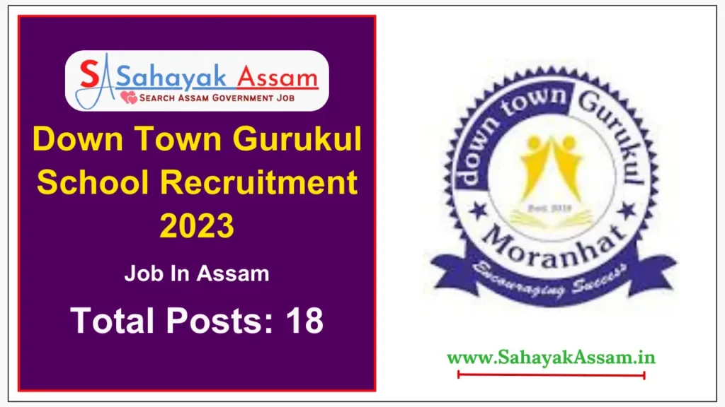 Down Town Gurukul School Recruitment 2023