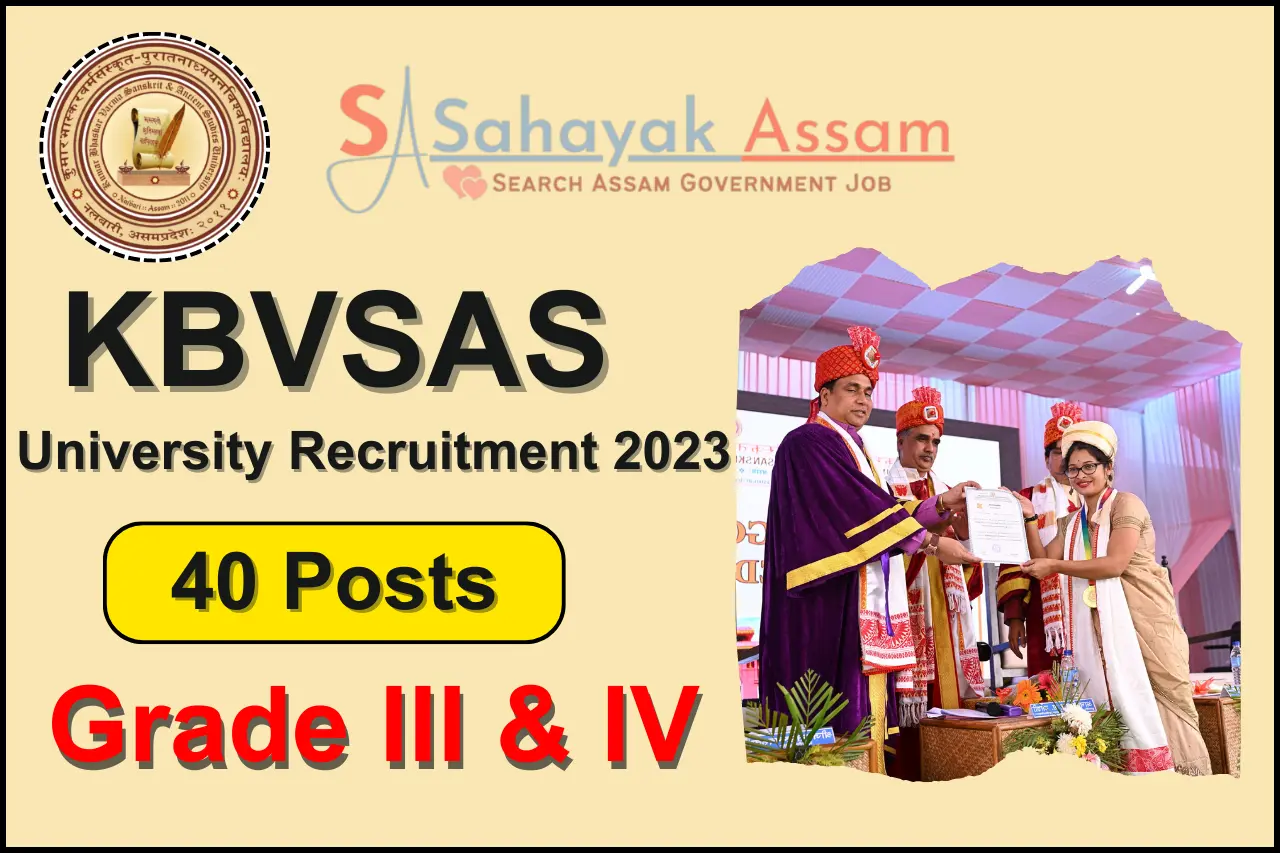 KBVSAS University Nalbari Recruitment